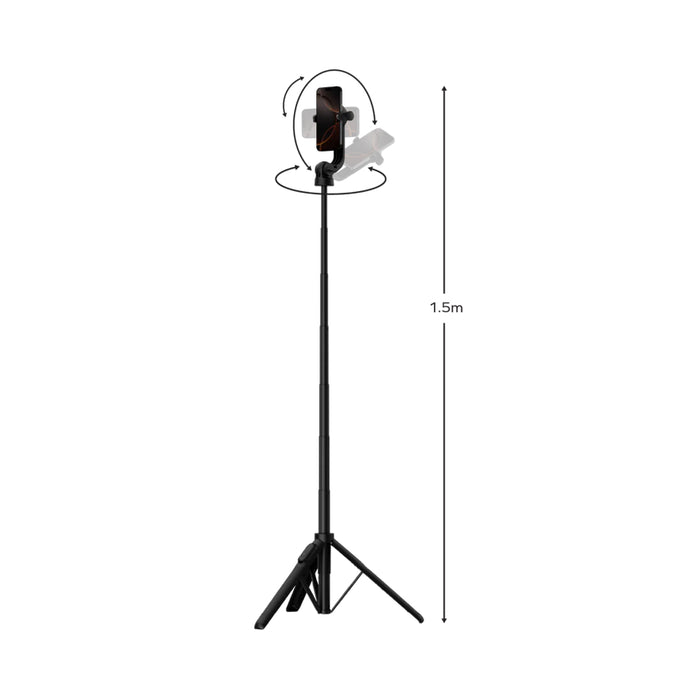 ไม้เซลฟี่แบบแม่เหล็ก 1-Snap Pole สี Black