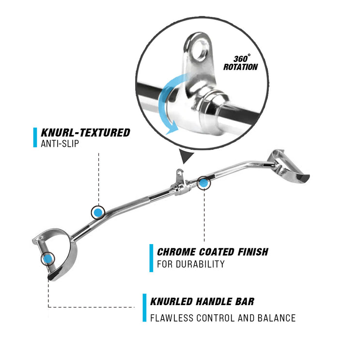 1000 38" Neutral Grip Lat Pulldown Rotating Handle
