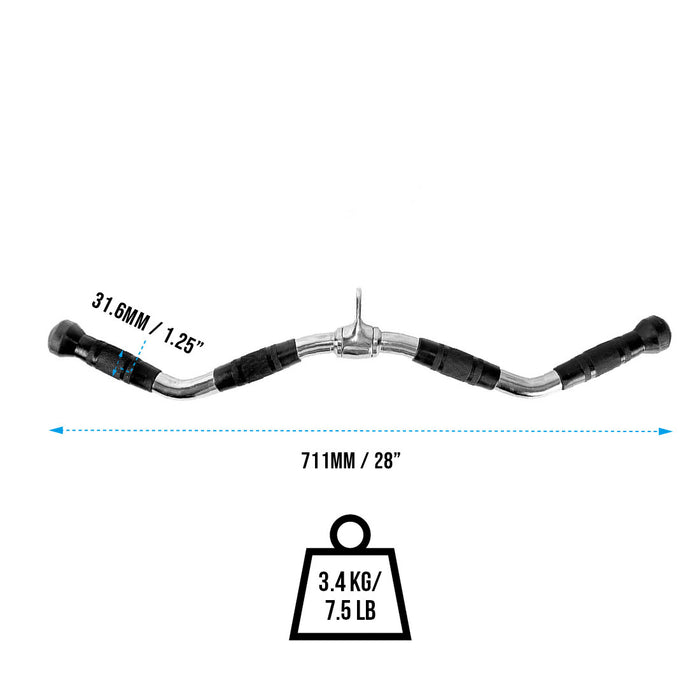 2000 28" Curl Bar Rotating Handle