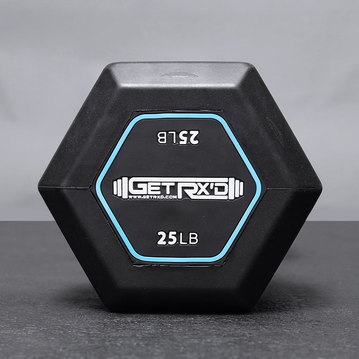 40 LB Rubber-Grip Hex Dumbbell [pc] (RHDR-040LB)