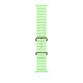 49mm Neon Green Ocean Band - Natural Titanium Finish