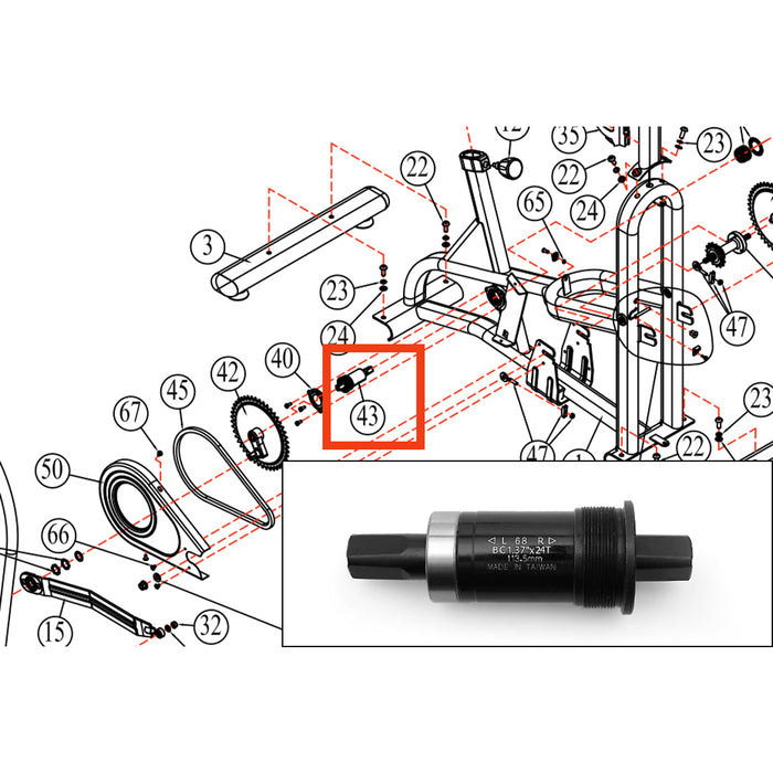AB-1-PT-43: Bottom Bracket Set