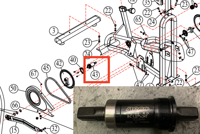 AB-1-PT-43: Bottom Bracket Set