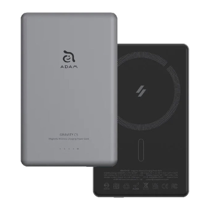 แบตเตอรี่สำรองพกพา Adam Element Gravity C5 ความจุ 5000 mAh สี Gray