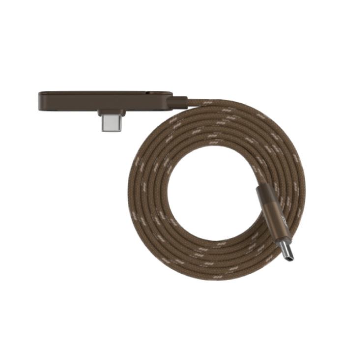 สายชาร์จแม่เหล็ก ADAM element iLinio FS120 พร้อมขาตั้ง รองรับชาร์จ USB-C 100W จัดเก็บง่าย ประหยัดพื้นที่ ด้วยสายถักไนลอนยืดหยุ่น