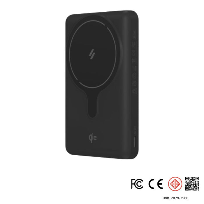 แบตเตอรี่สำรอง Adam Element Vionta GQ1 รองรับ Qi2 ความจุ 10000mAh พร้อมขาตั้ง - Black