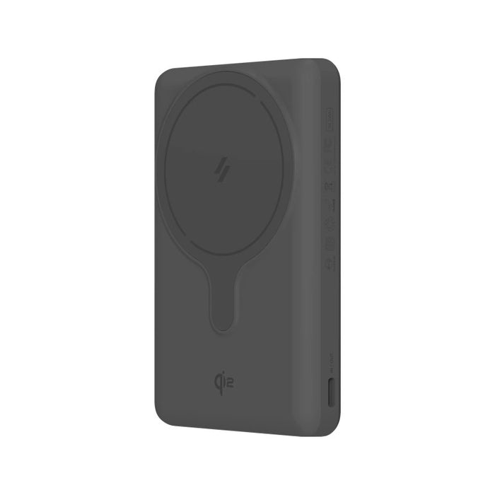 แบตเตอรี่สำรอง Adam Element 10000mAh มาตรฐาน Qi2 ชาร์จไร้สายแม่เหล็ก 15W สำหรับ iPhone รองรับชาร์จเร็ว USB-C สูงสุด 20W พร้อมขาตั้งพับได้และไฟแสดงสถานะแบตเตอรี่