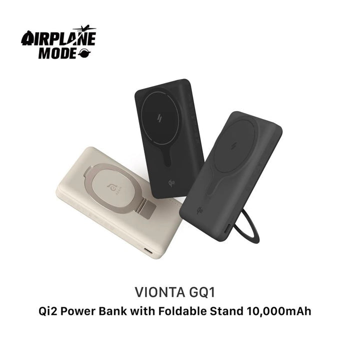 แบตเตอรี่สำรอง Adam Element Vionta GQ1 รองรับ Qi2 ความจุ 10000mAh พร้อมขาตั้ง - Gray