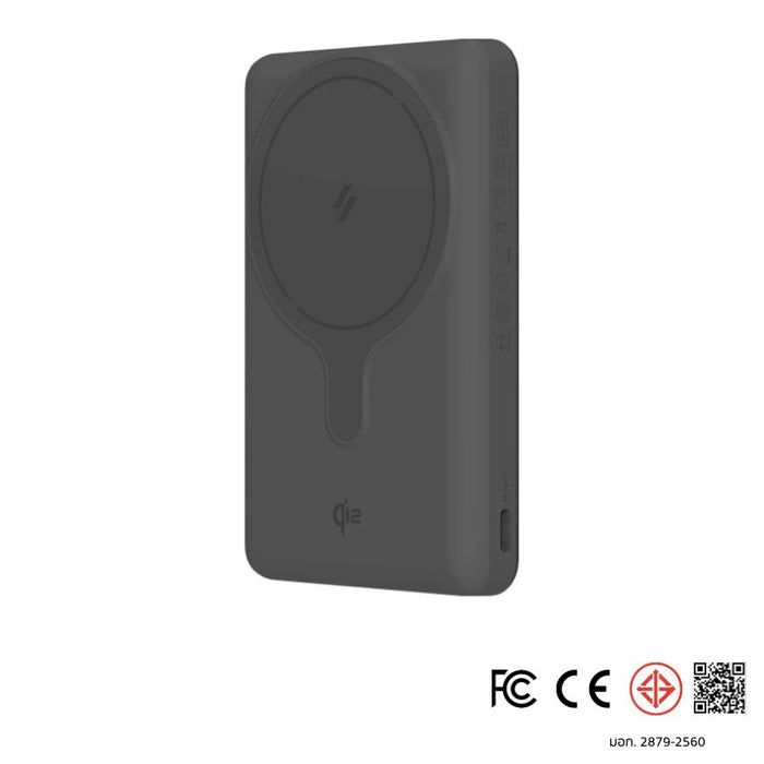 แบตเตอรี่สำรอง Adam Element Vionta GQ1 รองรับ Qi2 ความจุ 10000mAh พร้อมขาตั้ง - Gray