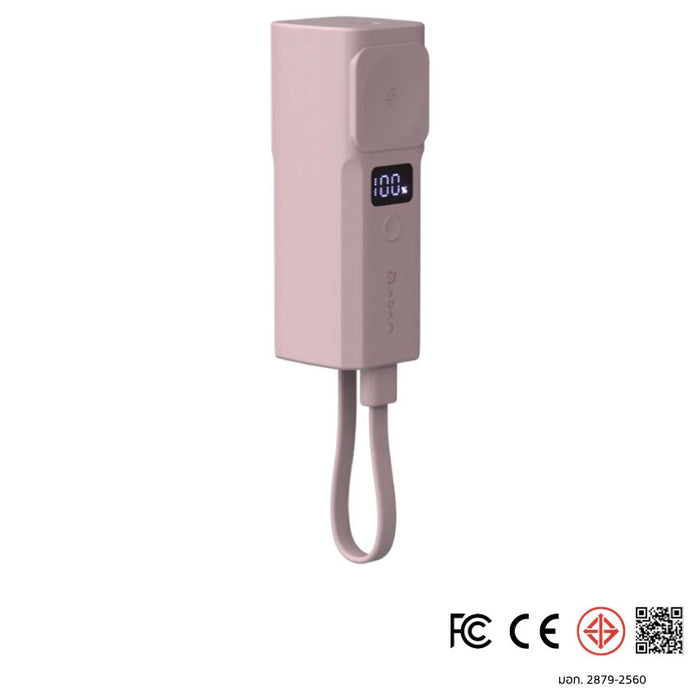 แบตเตอรี่สำรอง ADAM Element Vionta P5 Pro 5-in-1 ความจุ 5000 mAh - Pink
