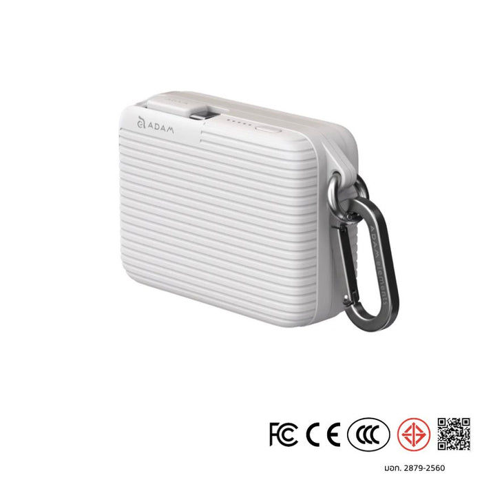 แบตเตอรี่สำรอง Adam Element Vionta T1 ความจุ 10K กำลังไฟ 30W พร้อมสายชาร์จ - White