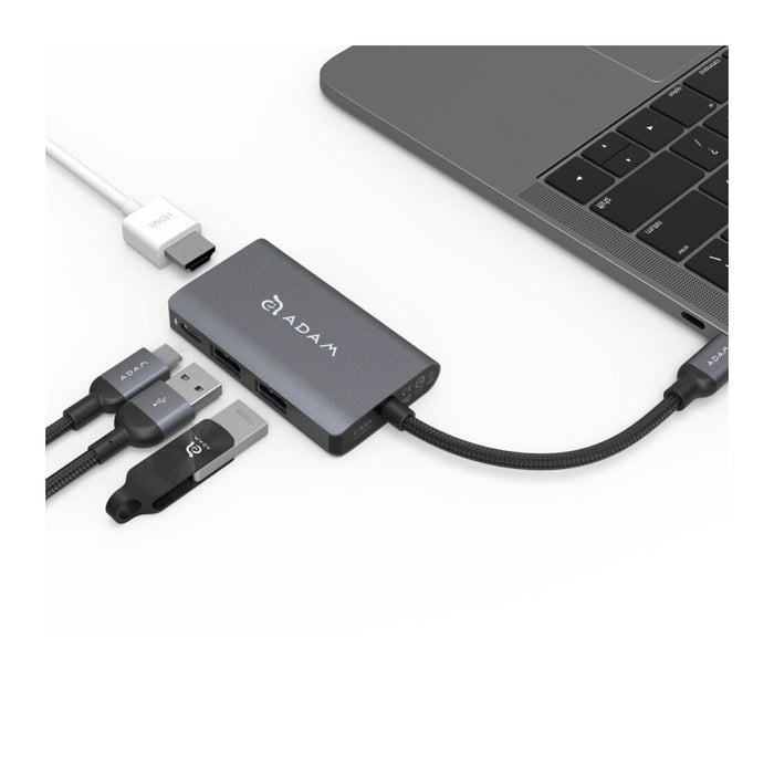 ฮับมัลติฟังก์ชั่น ADAM elements Casa Hub A01m USB-C 4 พอร์ต สี Gray