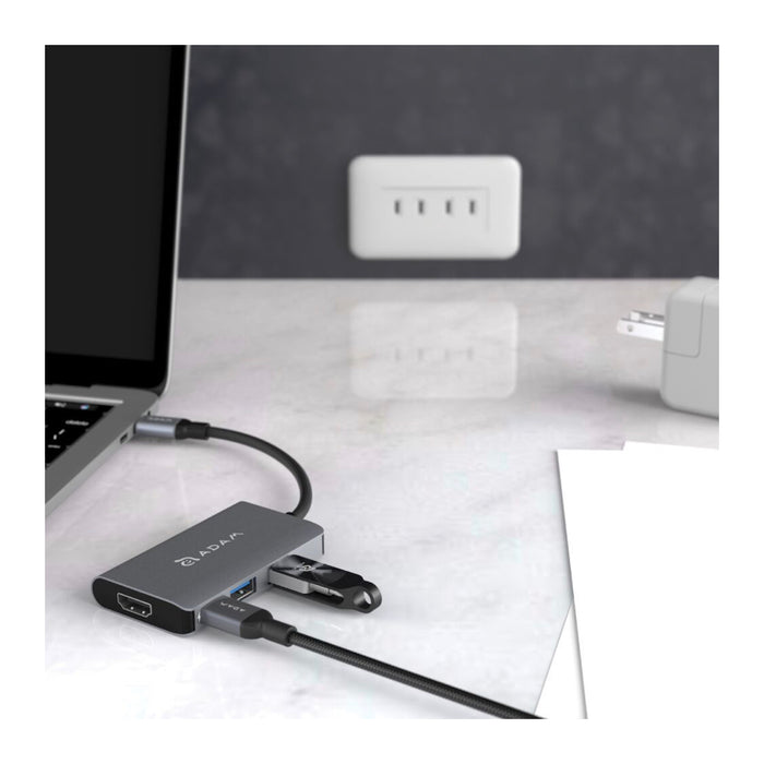 ฮับมัลติฟังก์ชั่น ADAM elements Casa Hub A01m USB-C 4 พอร์ต สี Gray