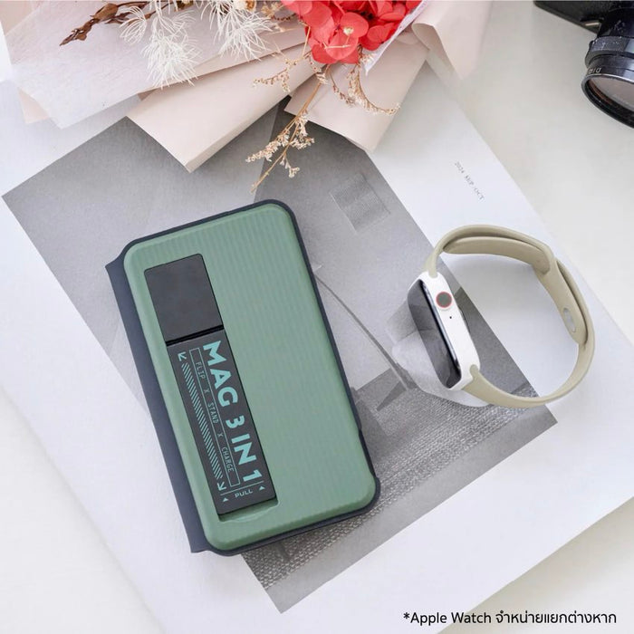 แท่นชาร์จไร้สาย ADAM elements Mag Book Qi2 3-in-1 with Stand - Green