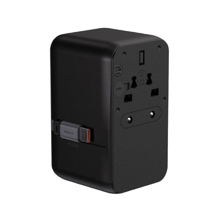 หัวชาร์จ ADAM elements Omnia T70L 70W พร้อมสาย USB-C สีดำ