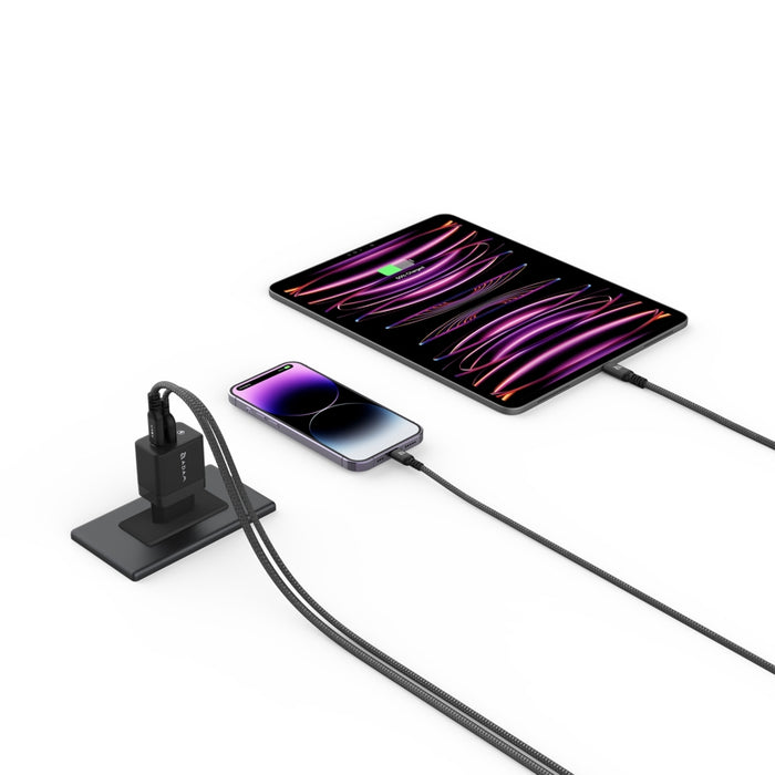 ADAM elements OMNIA X35A GaN 35W USB-C and USB-A Compact Charger TH Plug-Black