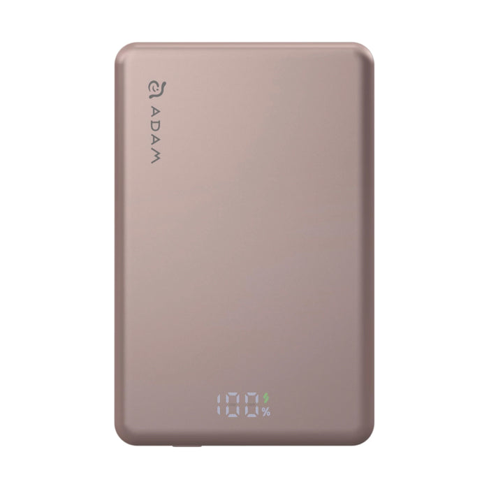แบตเตอรี่สำรองพกพา ADAM elements Vionta L10 Ultra Slim Magnetic Wireless Charging 10K - Pink
