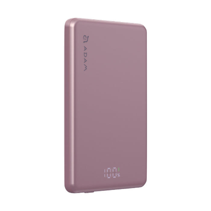 แบตเตอรี่สำรองพกพา ADAM elements Vionta L10 Ultra Slim Magnetic Wireless Charging 10K - Pink