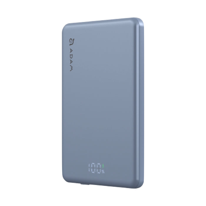 แบตเตอรี่สำรองพกพา ADAM elements Vionta L10 Ultra Slim Magnetic Wireless Charging 10K - Blue