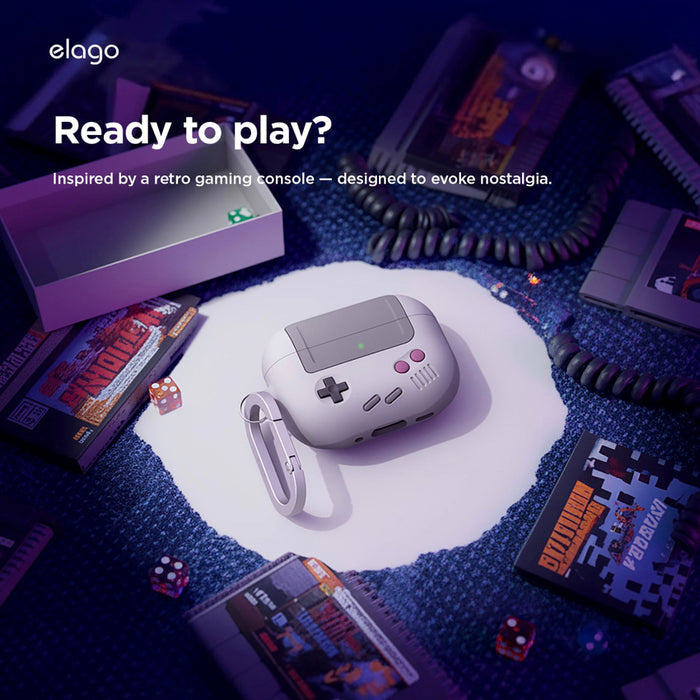 เคสซิลิโคน AW5 สำหรับ AirPods Pro 3 ดีไซน์เกมย้อนยุค แบรนด์ ELAGO