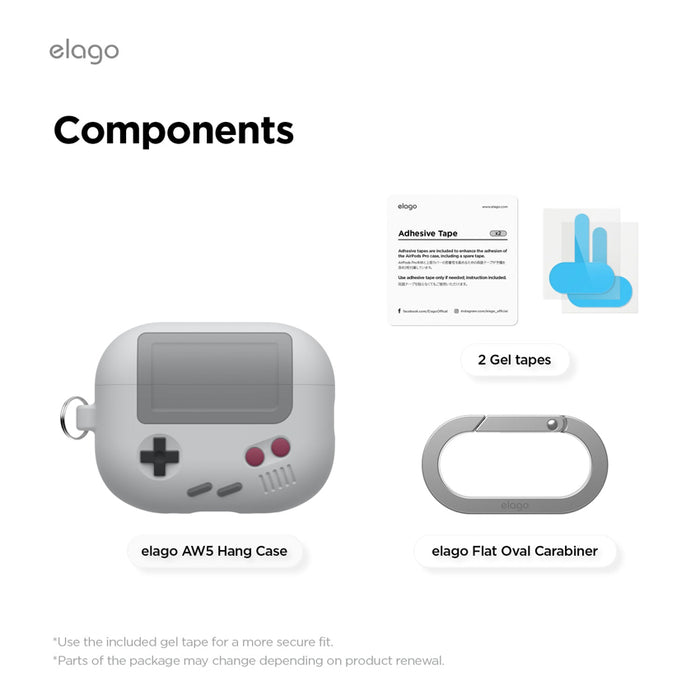 เคสซิลิโคน AW5 สำหรับ AirPods Pro 3 ภายในกล่องแบรนด์ ELAGO