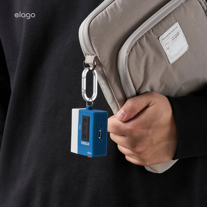 เคสซิลิโคน AirPods Pro 3 Cassette Player Hang Case - Blueder มีห่วงคล้อง Carabiner แบรนด์ ELAGO