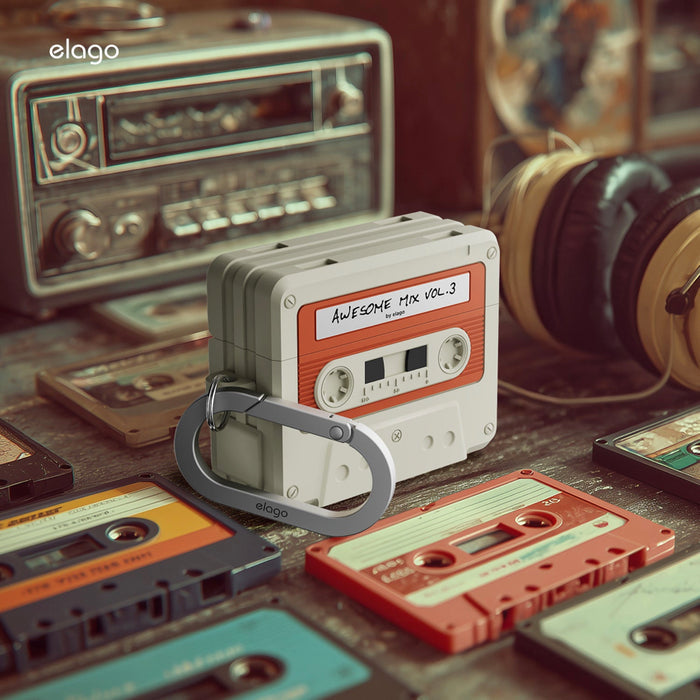 เคสซิลิโคน Cassette Tape สำหรับ AirPods Pro 3 กันกระแทก แบรนด์ ELAGO