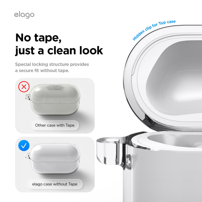 เคส Clear Hang Case - Transparent สำหรับ AirPods Pro 3 ใช้ง่าย แบรนด์ ELAGO