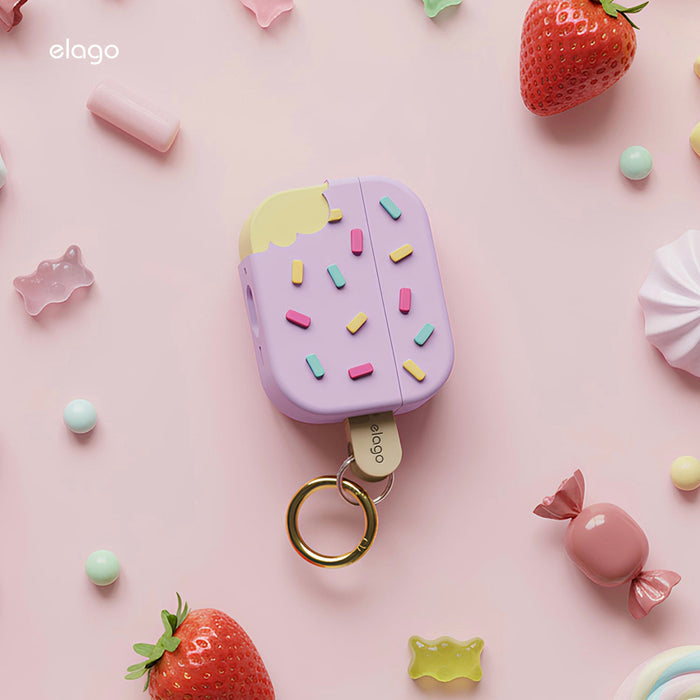 เคสซิลิโคน Ice Cream - Lavender สำหรับ AirPods Pro 3 ดีไซน์น่ารัก แบรนด์ ELAGO