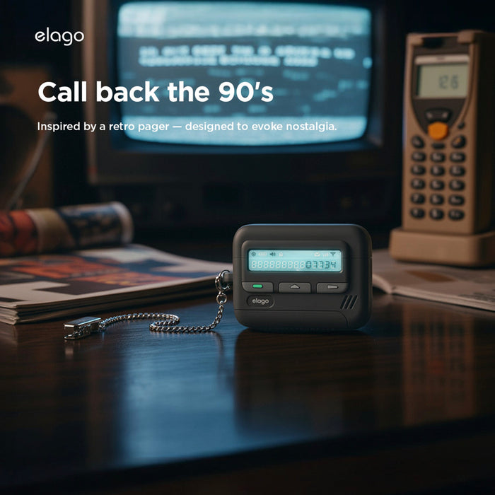 เคสซิลิโคน Pager สำหรับ AirPods Pro 3 ดีไซน์ย้อนยุค 90s แบรนด์ ELAGO