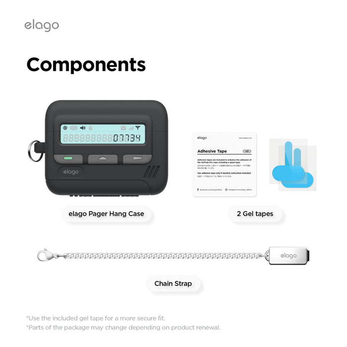 เคสซิลิโคน Pager สำหรับ AirPods Pro 3 ภายในกล่อง แบรนด์ ELAGO