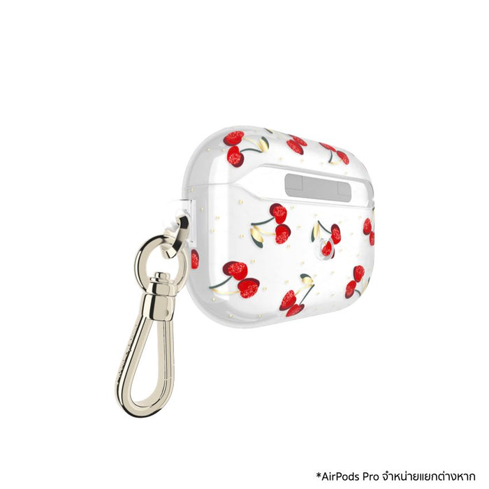 เคสกันกระแทก AirPods Pro 3 จาก Kate Spade New York ลายเชอร์รี่ระยิบระยับ ปกป้องหูฟังอย่างมีสไตล์ มาพร้อมคลิปโลหะหรูหราใช้งานสะดวก