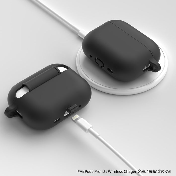 เคสกันกระแทก AirPods Pro 3 Keybudz Elevate พร้อมพวงกุญแจ - Black