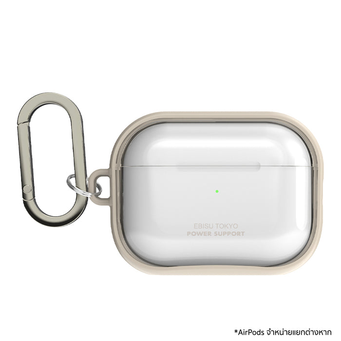 เคสกันกระแทก AirPods Pro 3 Power Support Air Jacket - Clear with Beige Frame