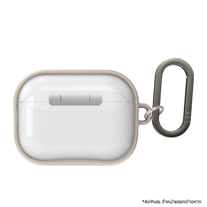 เคสกันกระแทก AirPods Pro 3 Power Support Air Jacket - Clear with Beige Frame