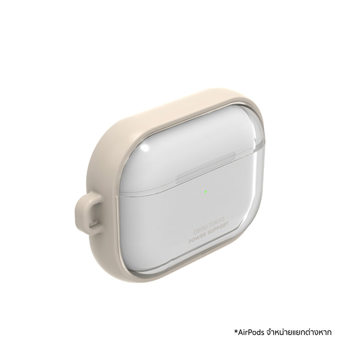 เคสกันกระแทก AirPods Pro 3 Power Support Air Jacket - Clear with Beige Frame