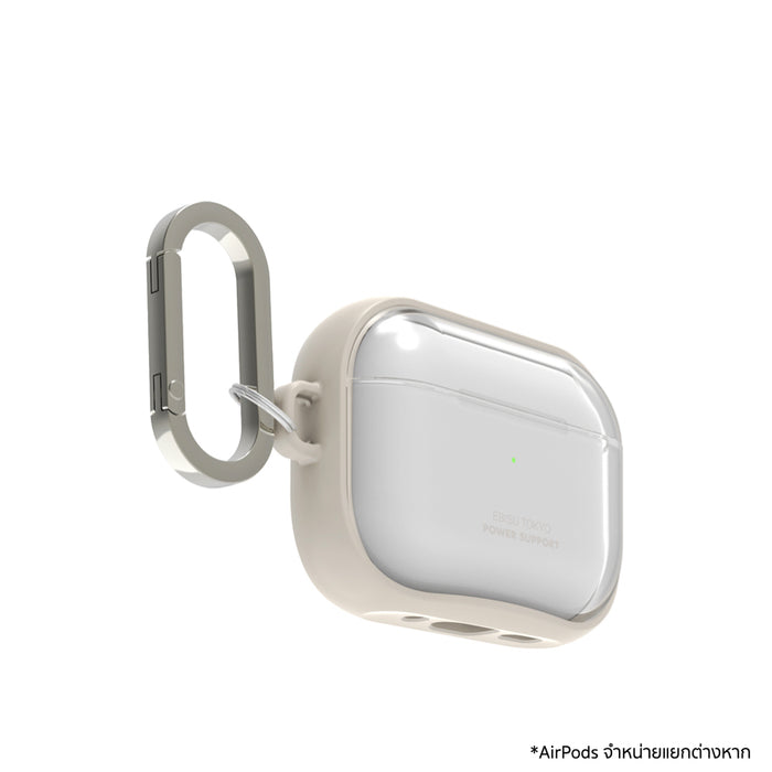 เคสกันกระแทก AirPods Pro 3 Power Support Air Jacket - Clear with Beige Frame