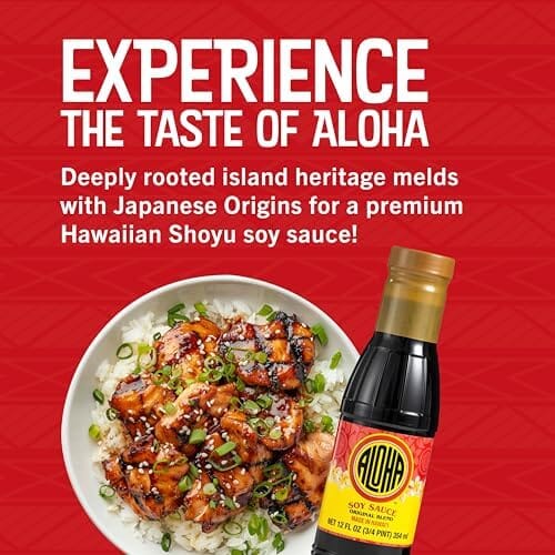 Aloha Shoyu Original Blend Soy Sauce, Hawaiian Sweet Flavor, 1/2 Gallon Aloha