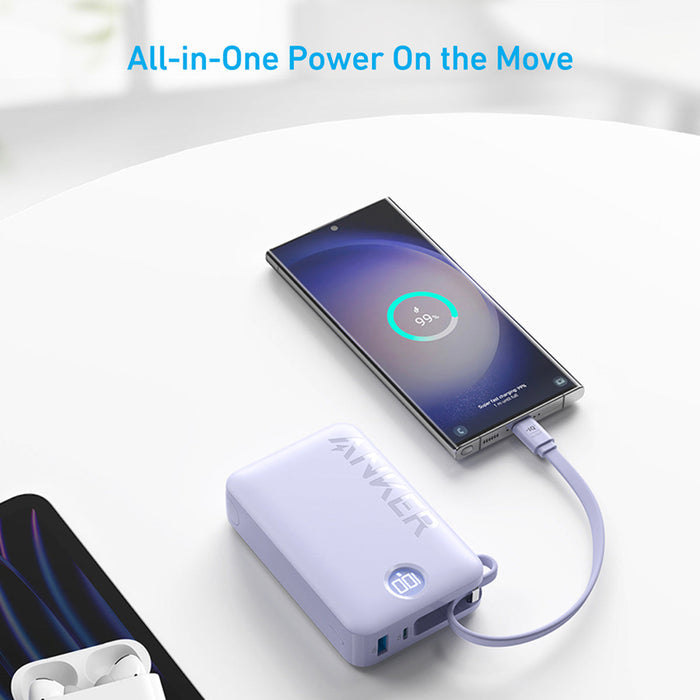 แบตเตอรี่สำรองพกพา Anker 335 Power Bank สี Black