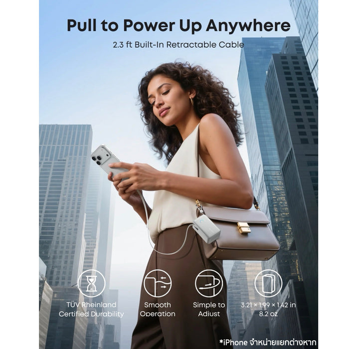 แบตเตอรี่สำรอง Anker Nano ความจุ 10000mAh กำลังไฟสูงสุด 45W - White