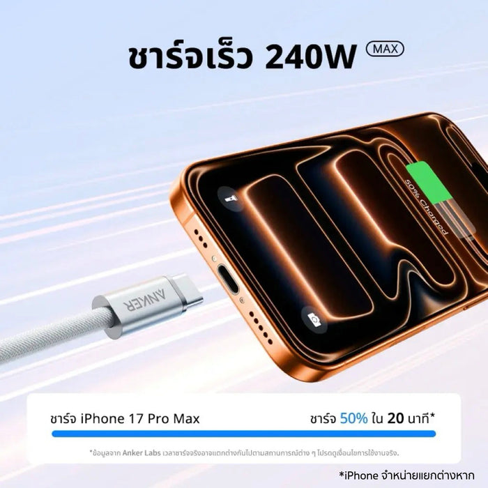 Anker Zolo USB-C to USB-C Cable 1m 240W