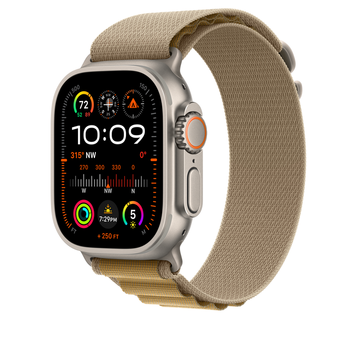 Apple Alpine Loop 49mm Small - NaturalTitaniumFinish/Tan