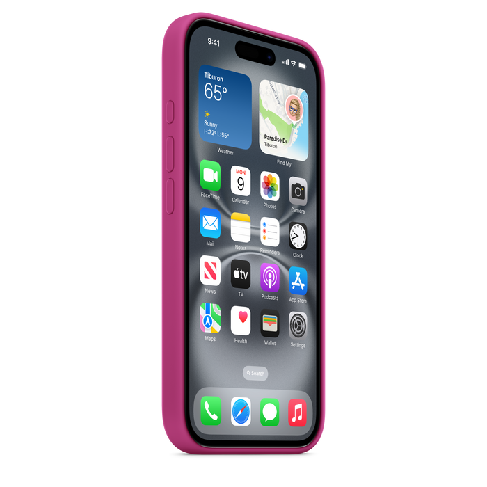 Apple Silicone Case MagSafe iPhone 16 - Fuchsia