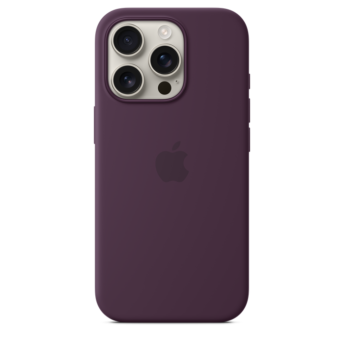 Apple Silicone Case MagSafe iPhone 16 Pro - Plum