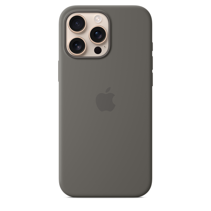 Apple Silicone Case MagSafe iPhone 16 Pro Max - Stone Gray