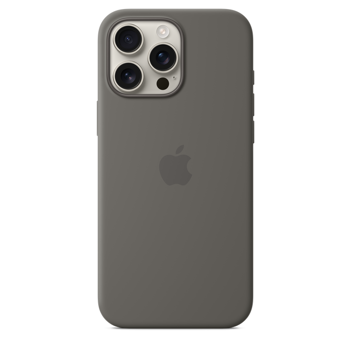 Apple Silicone Case MagSafe iPhone 16 Pro Max - Stone Gray