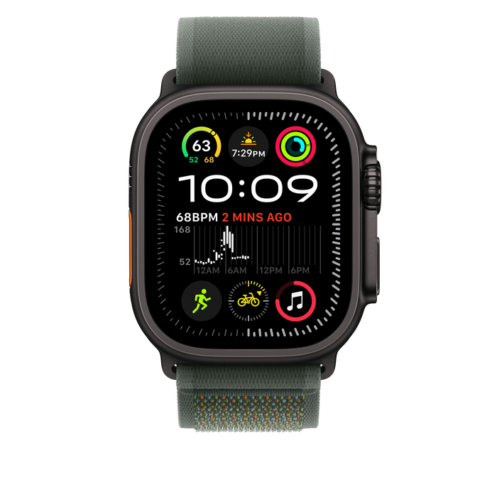 Apple Trail Loop 49mm M/L - BlackTitaniumFinish/Green