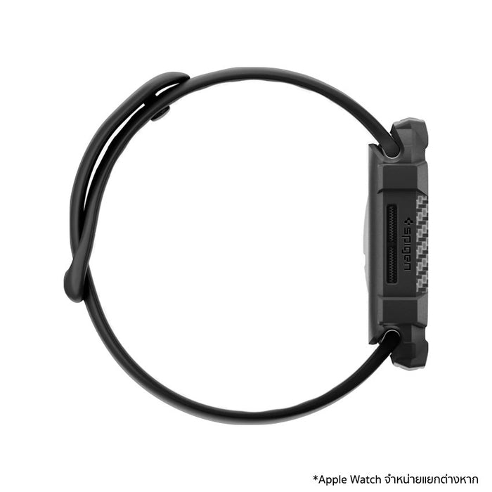 Spigen Rugged Armor 2 เคส Apple Watch 11 วัสดุ TPU พรีเมียม กันกระแทก ดีไซน์คาร์บอนไฟเบอร์ ขอบยกสูง ปกป้องจอและขอบ ใช้งานครบทุกฟังก์ชัน