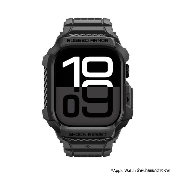 Spigen Apple Watch 11 Case Rugged Armor Pro 2 สีดำด้าน