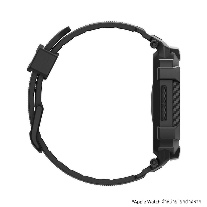 Spigen Rugged Armor Pro 2 เคสพร้อมสาย Apple Watch 11 สีดำ